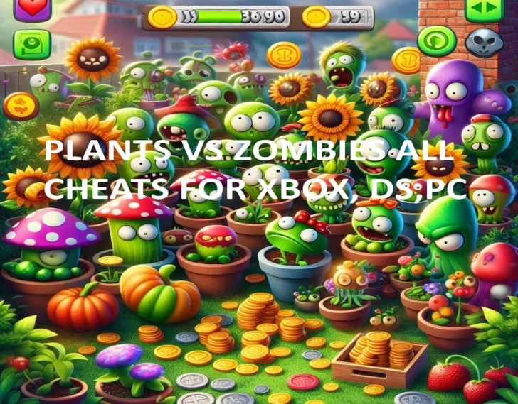 plants vs zombies all cheats for the pc, xbox and ds