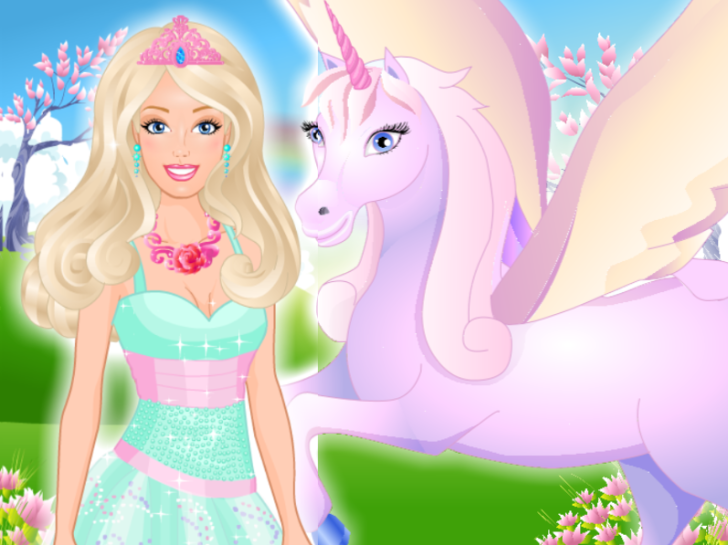 Barbie Unicorn Dress up