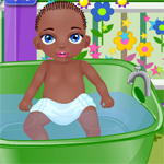 Baby Jamal Bathing