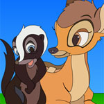 Bambi Flower Thumper Online Coloring Game