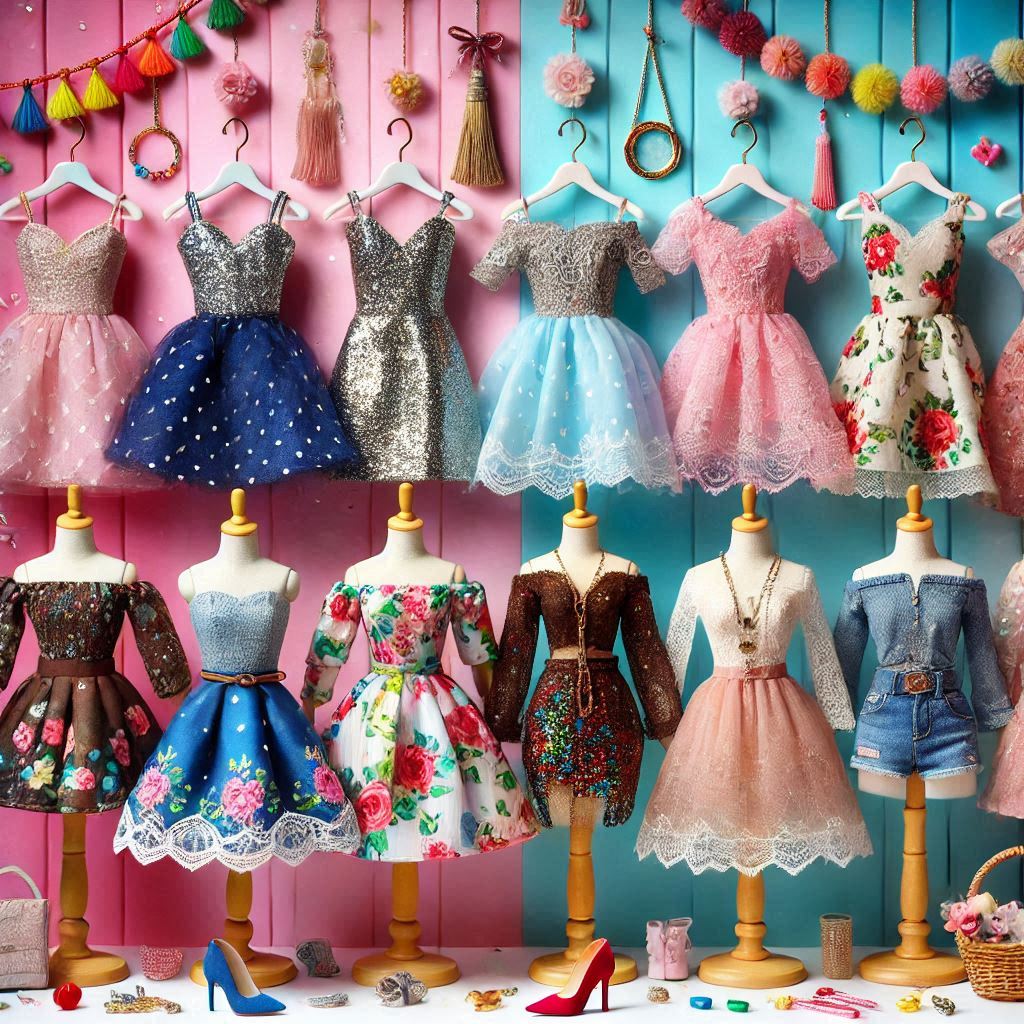 Some of the awseome dresses for your Barbie ro desgin it