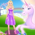 Barbie unicorn dress-up online
