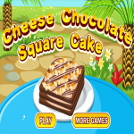 Cheese chocolate square cake