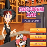 Sara cooking class Halloween cupcakes game